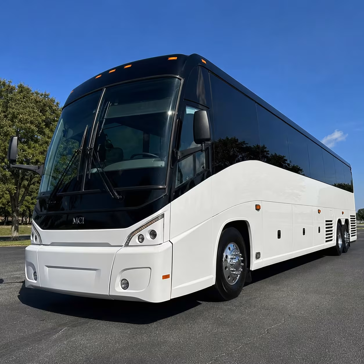 macon charter bus rental exterior