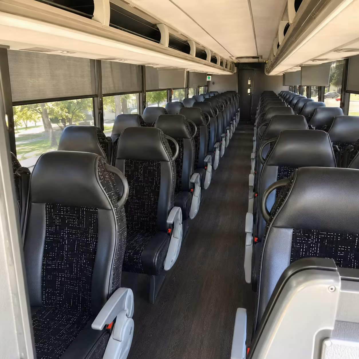 macon charter bus rental interior