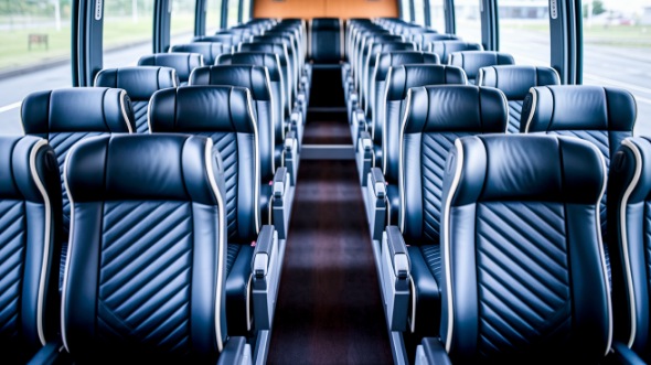 macon 55 passenger charter bus inside