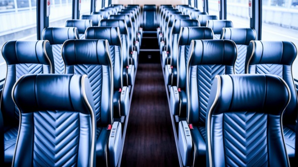macon 56 passenger charter bus inside