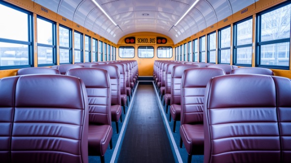 macon school bus rental interior